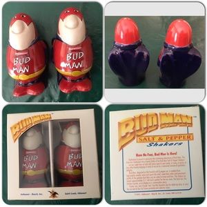 1991 Collectible Bud Man Salt & Pepper Shakers